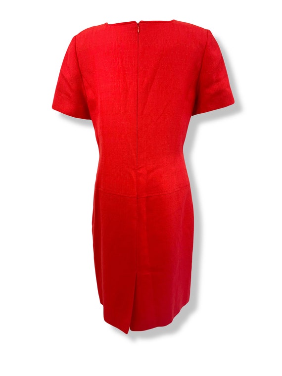 Vintage 80s Red Shift Dress - image 3