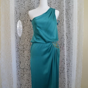 Teal Dress One Shoulder - Etsy Teal Dress One Shoulder - Etsy