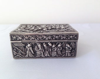 お買い得モデル China Handmade Box Snuff Silver Sterling Antique 1800's Etsy - コレクション