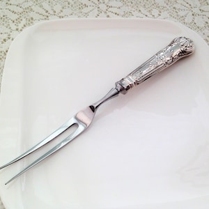 Jahrgang englischen vorlege Gabel 925 Sterling Silber, Vintage-Besteck, Jahrgang Sheffield Vorlegegabel gepunzt