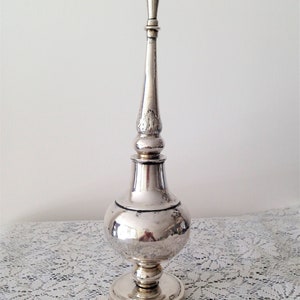 Jahrgang Irak Silber Rose Parfüm Sprinkler Wasserflasche, dekorative antike Sammlerstück