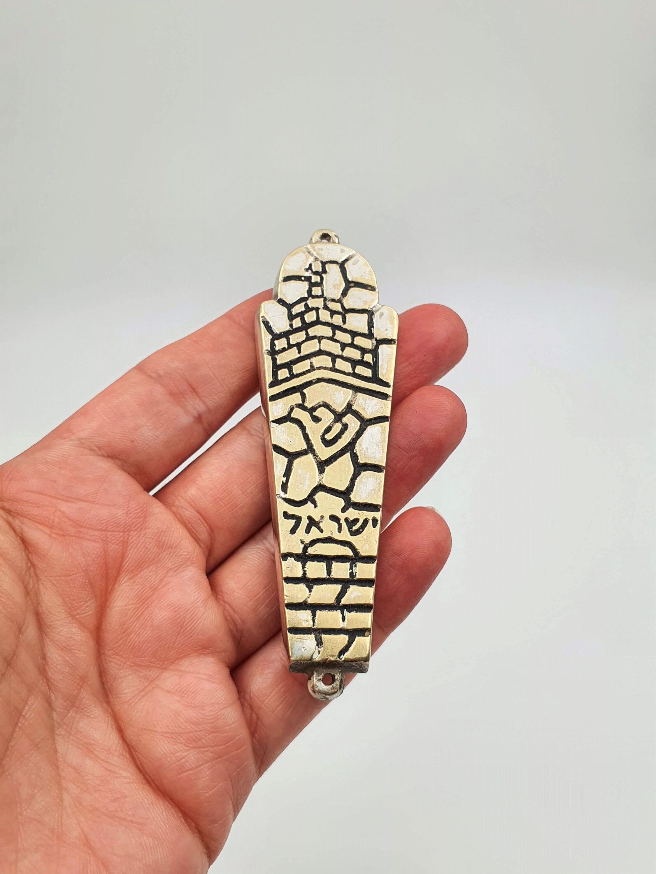 Vintage Brass Mezuzah Case Made in Israel 50's Etsy UK