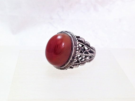 Vintage Jewelry, Vintage Ring, Vintage Carnelian … - image 1