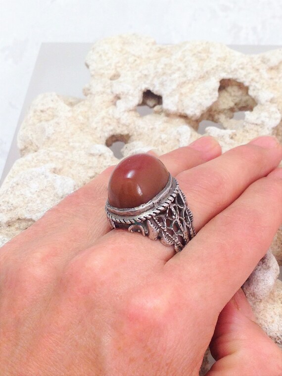 Vintage Jewelry, Vintage Ring, Vintage Carnelian … - image 5