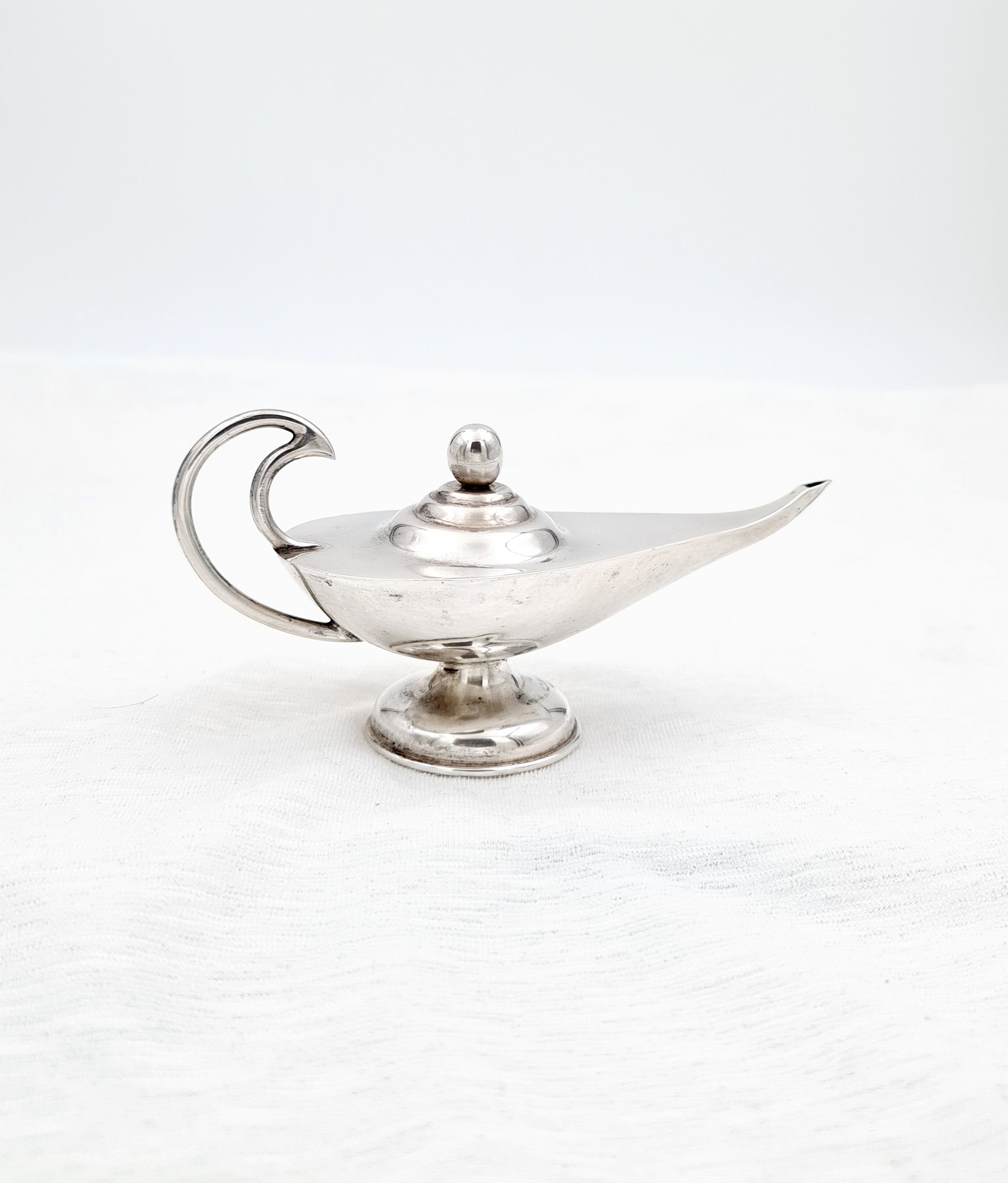 Vintage Oil Genie Lamp 925 Sterling Silver Oil Lamp Mexico 1990