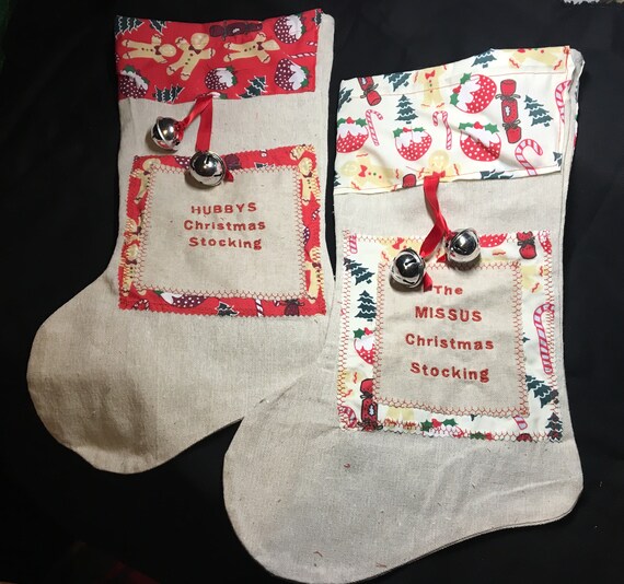 husband and wife christmas stockings