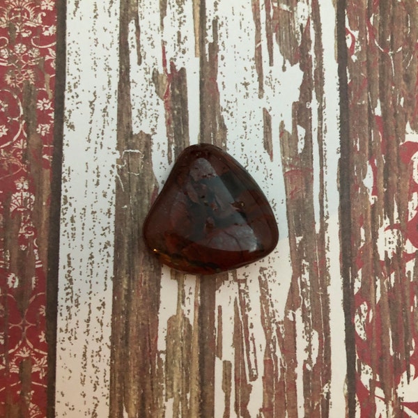 Brecciated Jasper Unity Triangle - Healing Stone for Recovery - Movement - Sponsor / Sponsee Keepsake - Root and Sacral Chakra