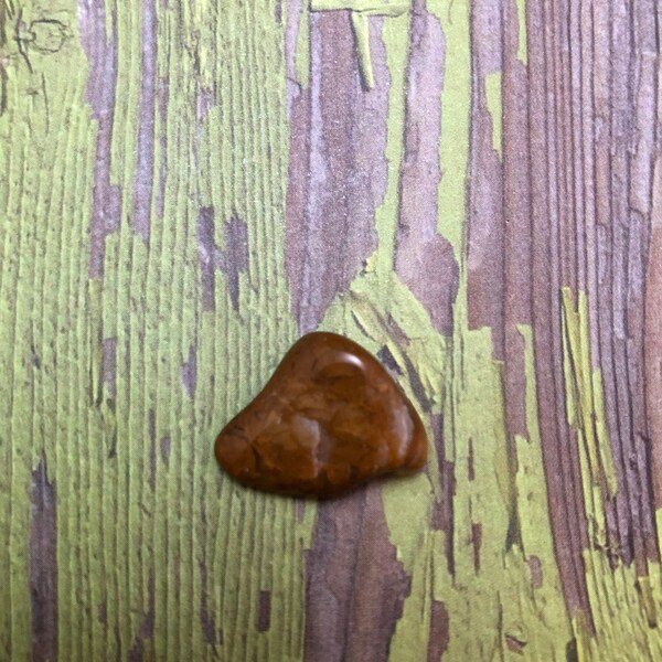 Yellow Jasper Unity Triangle - Healing Stone for Recovery - Confidence - Sponsor / Sponsee Keepsake - Solar Plexus Chakra