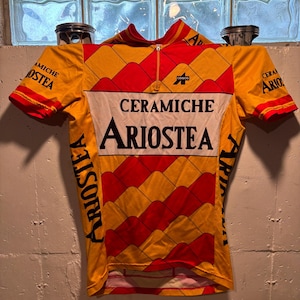 Vintage Assos Cycling Jersey - Ariostea Ceramiche - Size Medium - Early 80’s Tour De France