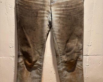 Wrangler Cowboy Cut 936 - (A) Distressed Bleach Blue - 30X30 - Denim Work Jeans 100% Cotton.