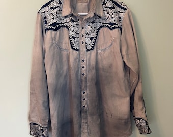 トップス Scully deadstock western shirt Scully Western Shirt Men's XXL Rock 'n Roll Stitch Poly