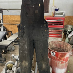 Carhartt men's sandstone bib deals overalls