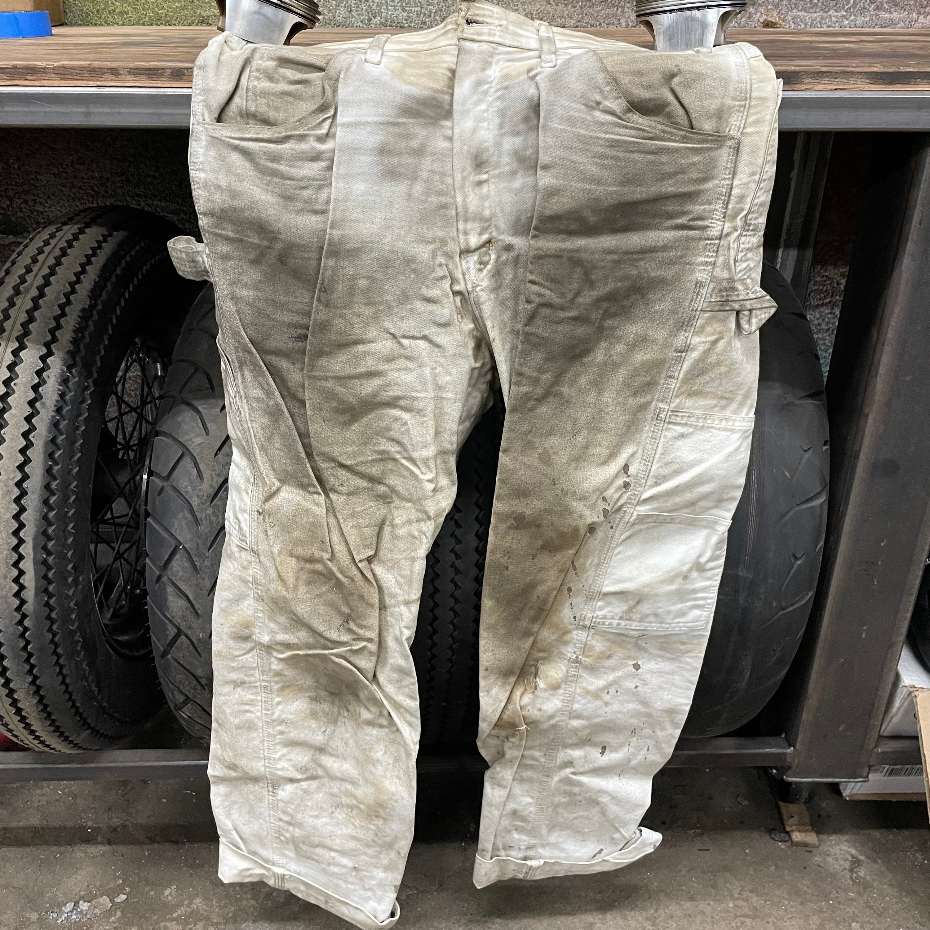 Heavily Distressed Dickies Sherwin Williams Pants - 32 X 30 White