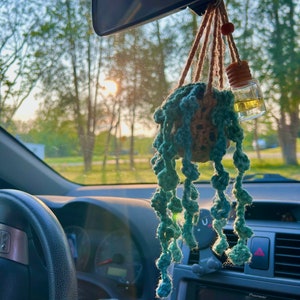 Crochet Hanging Car Plant