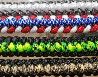Ridged Fishtail Braid Paracord Bracelet: Handmade Survival Jewelry