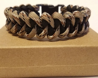 Custom Paracord Bracelet: Shark Jawbone Style, Handmade Survival Jewelry