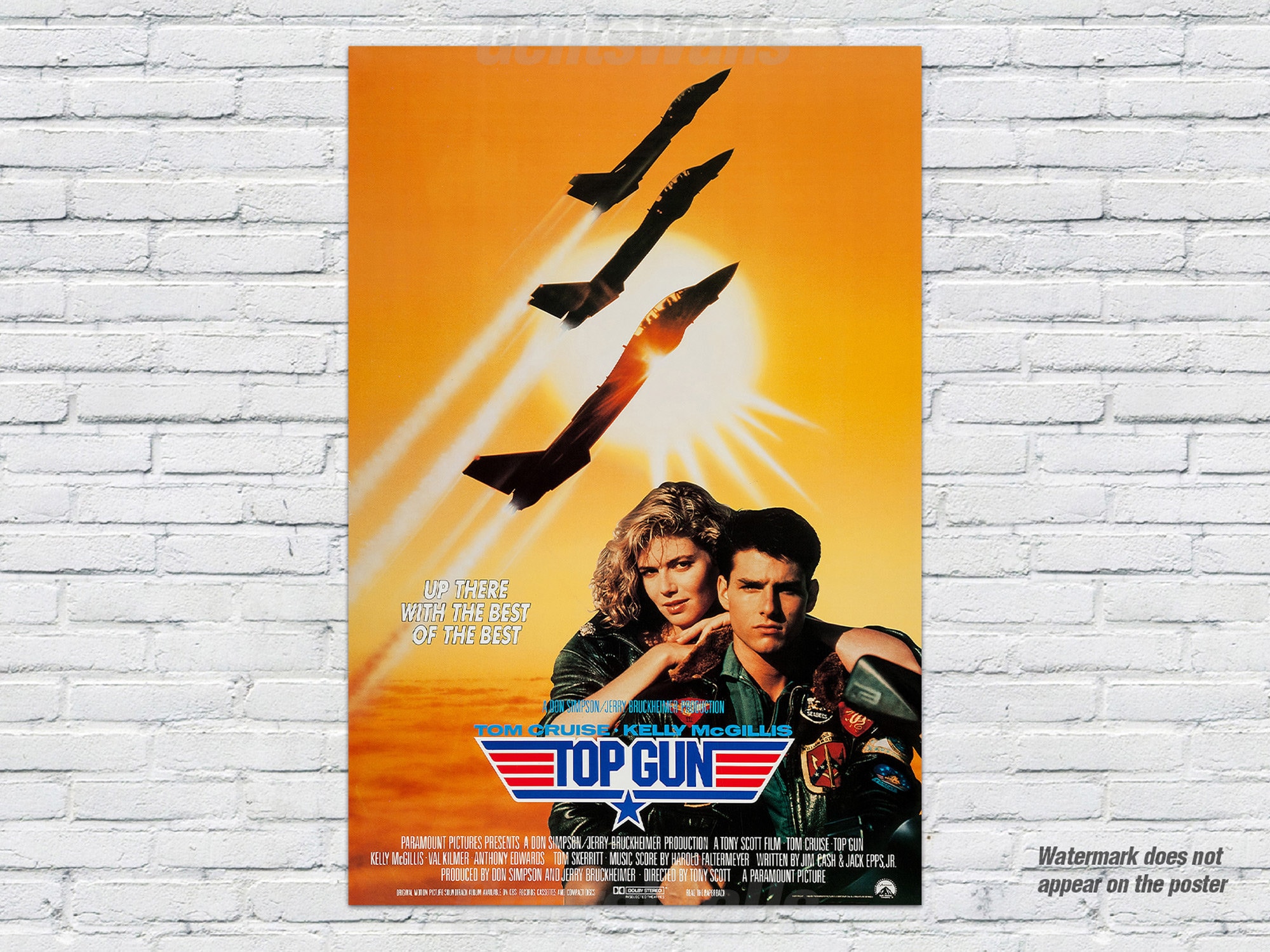 Top Gun 1986 Vintage Movie Poster Reprint Tom Cruise Etsy