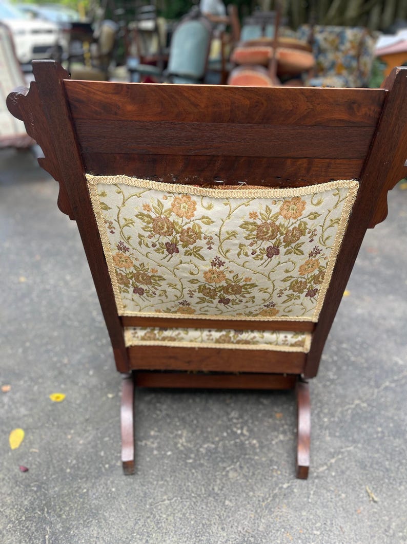 Eastlake Rocker Blue Customizable Antique Eastlake Platform Armchair Rocker - Etsy