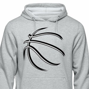 Basketball Lines Hoodie, Basketball Hoodie, Basketball Love, Gift For Basketball Lover, Basketball Player Hoodie, Sport Hoodie, Sport Grey