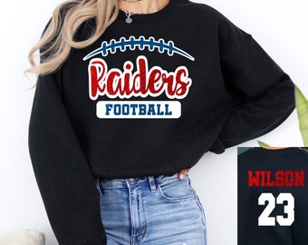 Custom Glitter Football Mascot Sweatshirt, Personalized Football Team Sweatshirt, Customized Football Mom Gifts,  Football Mom Shirt