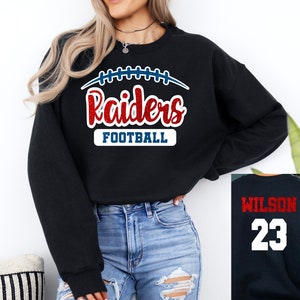 Custom Glitter Football Mascot Sweatshirt, Personalized Football Team Sweatshirt, Customized Football Mom Gifts,  Football Mom Shirt