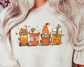 Fall Coffee Sweatshirt: Pumpkin Spice Latte, Thanksgiving Shirt