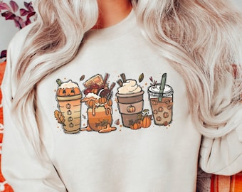 Fall Coffee Sweatshirt, Pumpkin Spice Latte Shirt