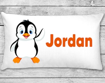 Personalized Penguin Pillowcase, Kids Birthday Gift