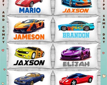 Personalized Race Car Pillowcase Custom Pillowcase for Kids