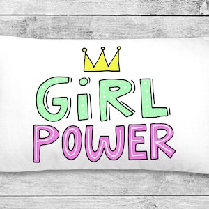 Girl Power pillowcase, pillow - custom personalized Girl Power pillowcase, great birthday gift