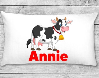 Cow pillowcase, pillow- custom personalized Cow pillowcase, great birthday gift