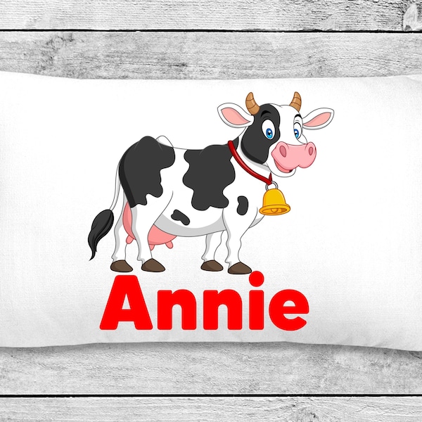 Cow pillowcase, pillow- custom personalized Cow pillowcase, great birthday gift