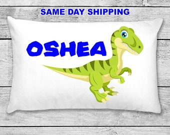 T-Rex pillowcase, pillow - custom personalized Baby T-Rex Dinosaur pillowcase, great birthday gift