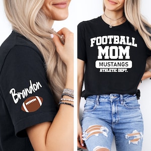 Custom Football Mom Shirt, Personalized Football Mom T Shirt, Customized Football Mom Gifts, Football Mama Tee, Football Mom Shirt