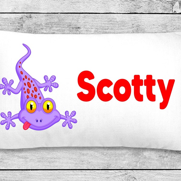 Personalized Gecko Pillowcase, Custom Kids Bedding