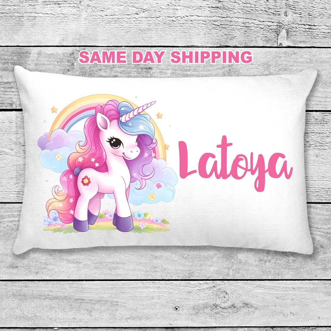 Unicorn Pillowcase / Pillow Custom Personalized Unicorn Pillowcase Great Birthday Gift Girls