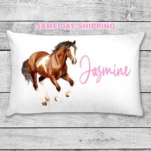 Horse pillowcase, pillow - custom personalized Horse pillow case, great birthday gift