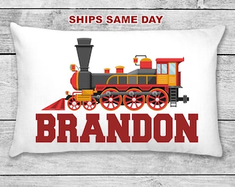Personalized train pillowcase / custom pillowcase great birthday gift