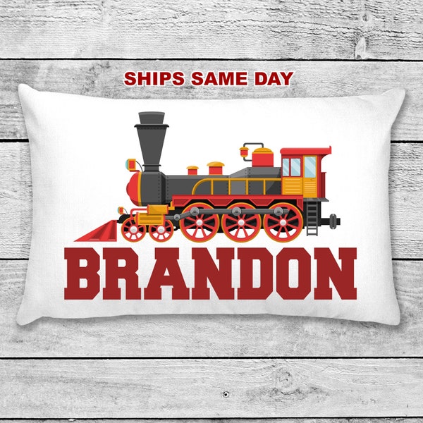 Personalized train pillowcase / custom pillowcase great birthday gift