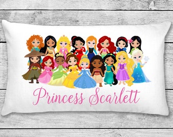 PRINCESS PILLOWCASE, pillow - custom personalized princess pillowcase, great birthday gift