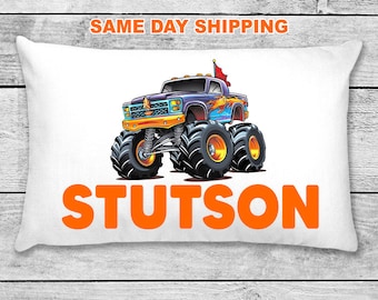 Monster Truck Pillow Case Personalized Pillowcase