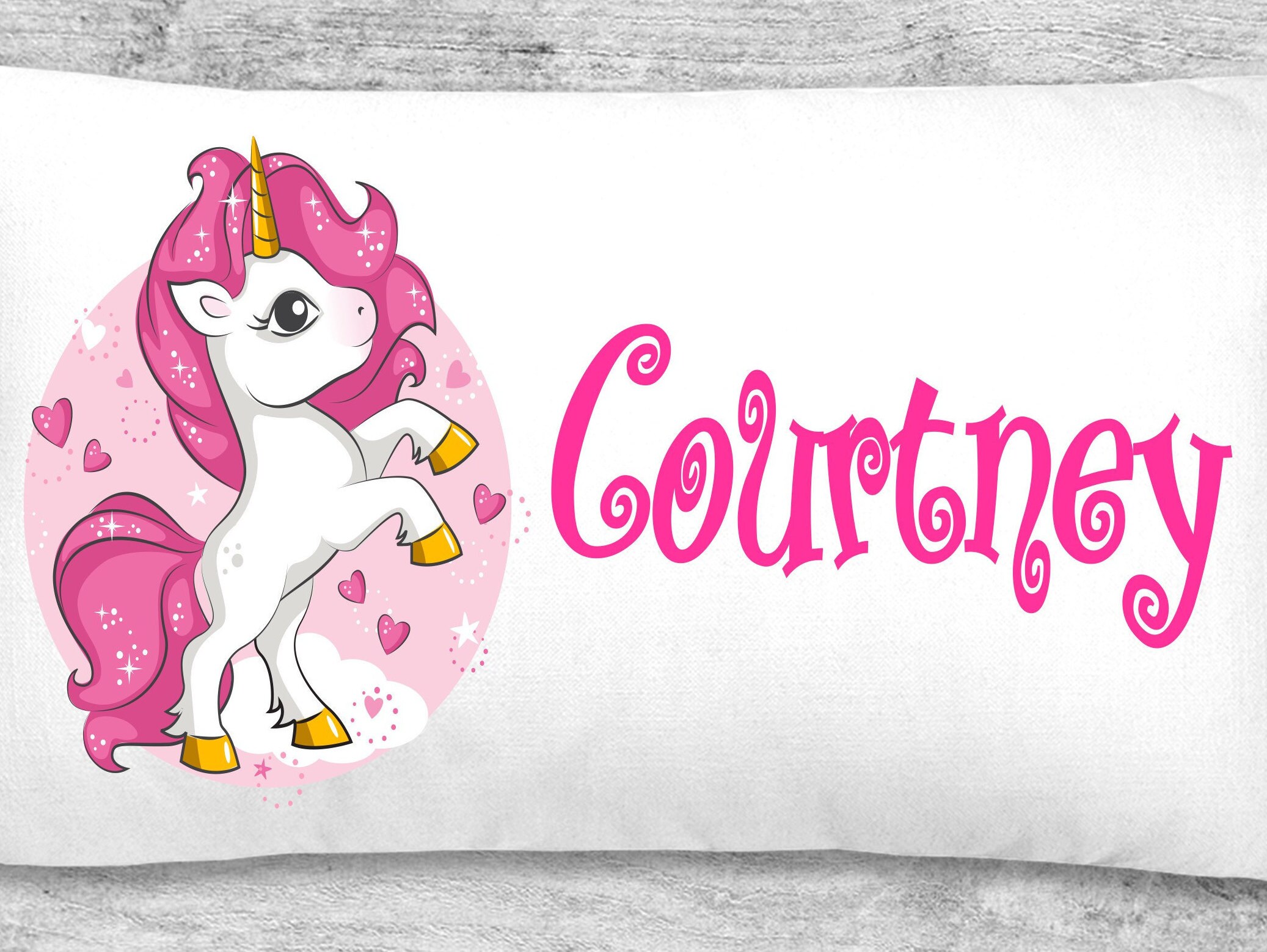 UNICORN PILLOWCASE Pillow Custom Personalized Unicorn Etsy