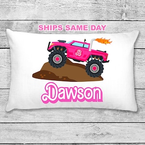 Monster Truck Pillow Case Personalized Pillowcase