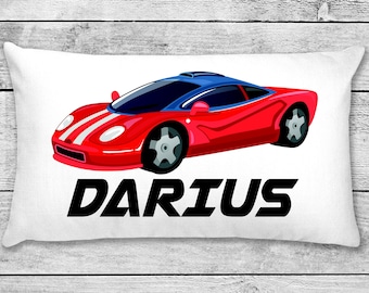 Race Car pillowcase, pillow - custom personalized Race Car pillowcase, great birthday gift