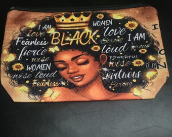 Chic African American Cosmetics Bag
