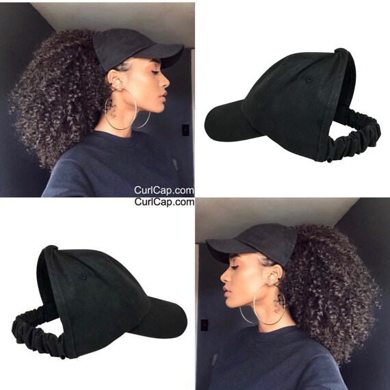 Satin Lined Baseball Cap, Satin bonnet , scrunchie, hats for natural hair, satin hair cap , Backless Hat, Curl cap,