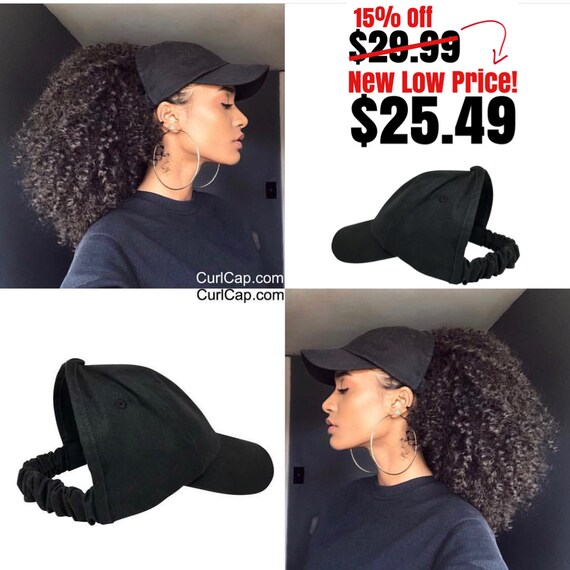 Satin Lined Baseball Cap, Satin bonnet , scrunchie, hats for natural hair, satin hair cap , Backless Hat, Curl cap,