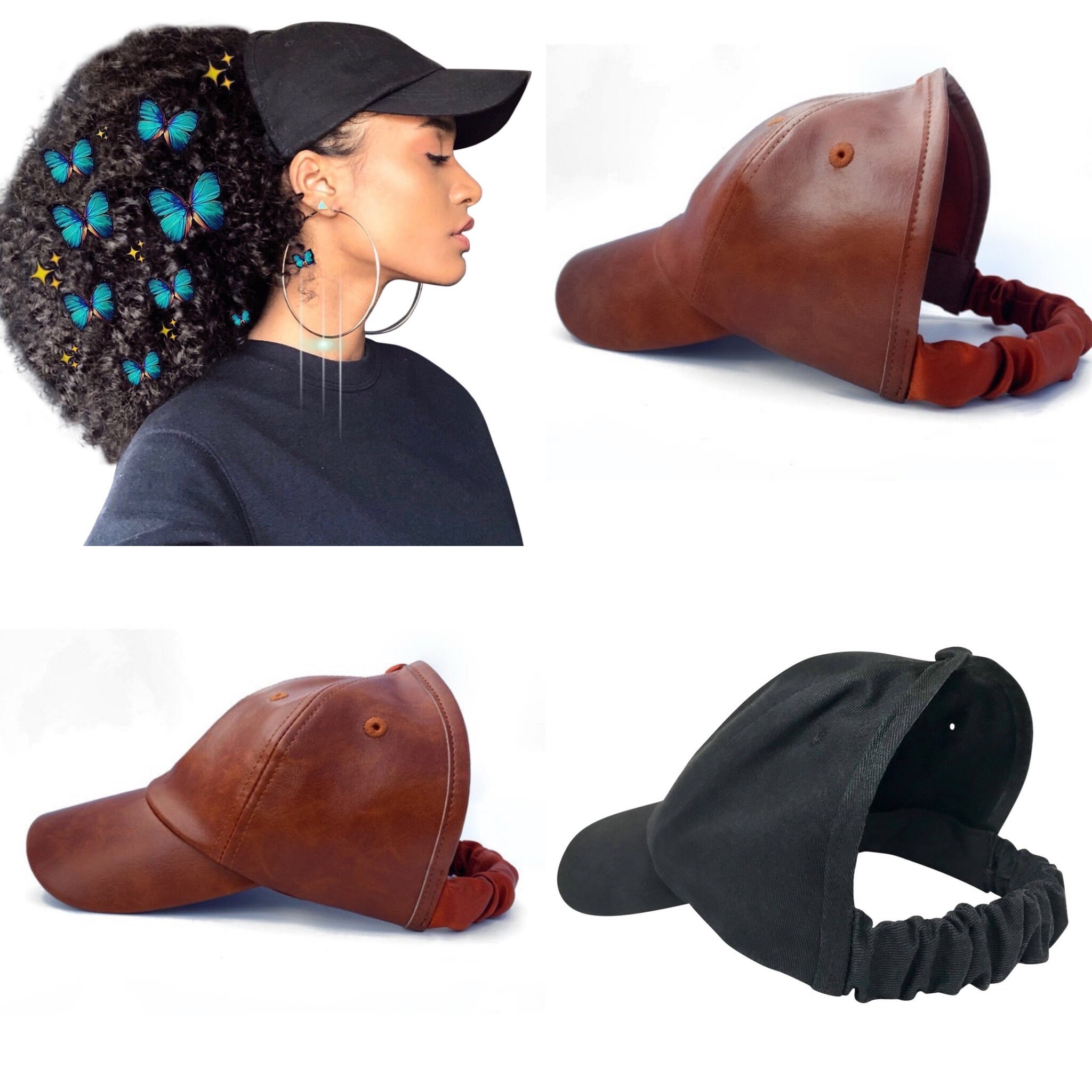 CAP 2 PACK Satin Lined Baseball Curlcap