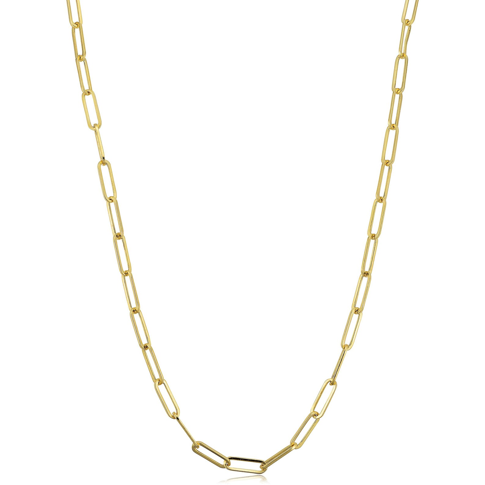 9ct Yellow Gold Paperclip Chain Necklace 16 18 Etsy