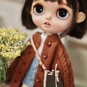 Blythe Knit Cardigan |Blythe sweater BJD pullover for Pullip Holala Obitsu 22 Obitsu 24 Azone Momoko|Ball jointed doll dress BJD accessories